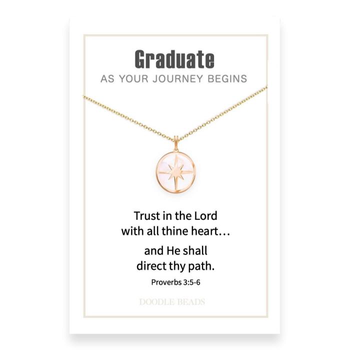 Graduate Trust in the Lord Compass Necklace
