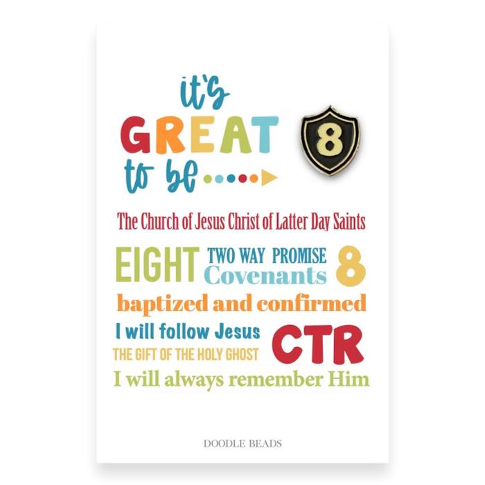 It’s Great To Be 8 Tie Tac, Lapel Pin