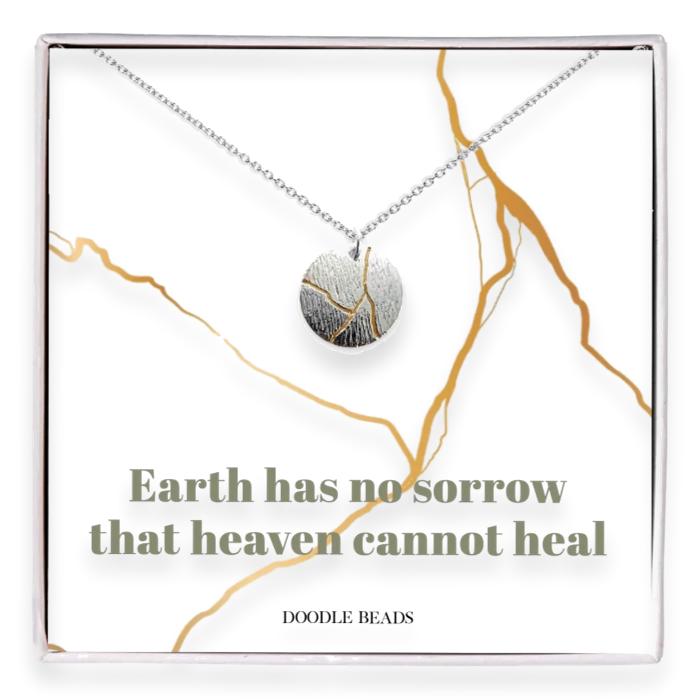 Kintsugi Healing Necklace, Earth Hath No Sorrow That Heaven Cannot Heal