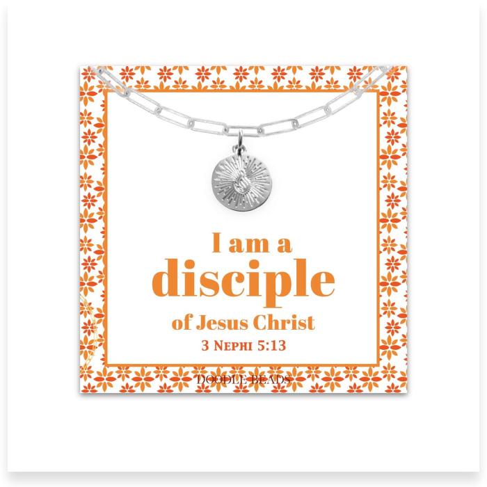 I am a Disciple of Jesus Christ, 2024 LDS Youth Theme Paper Clip Charm Bracelet, Glowing Flame