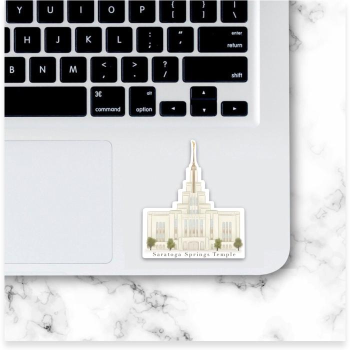 Saratoga Springs Vinyl Temple Sticker