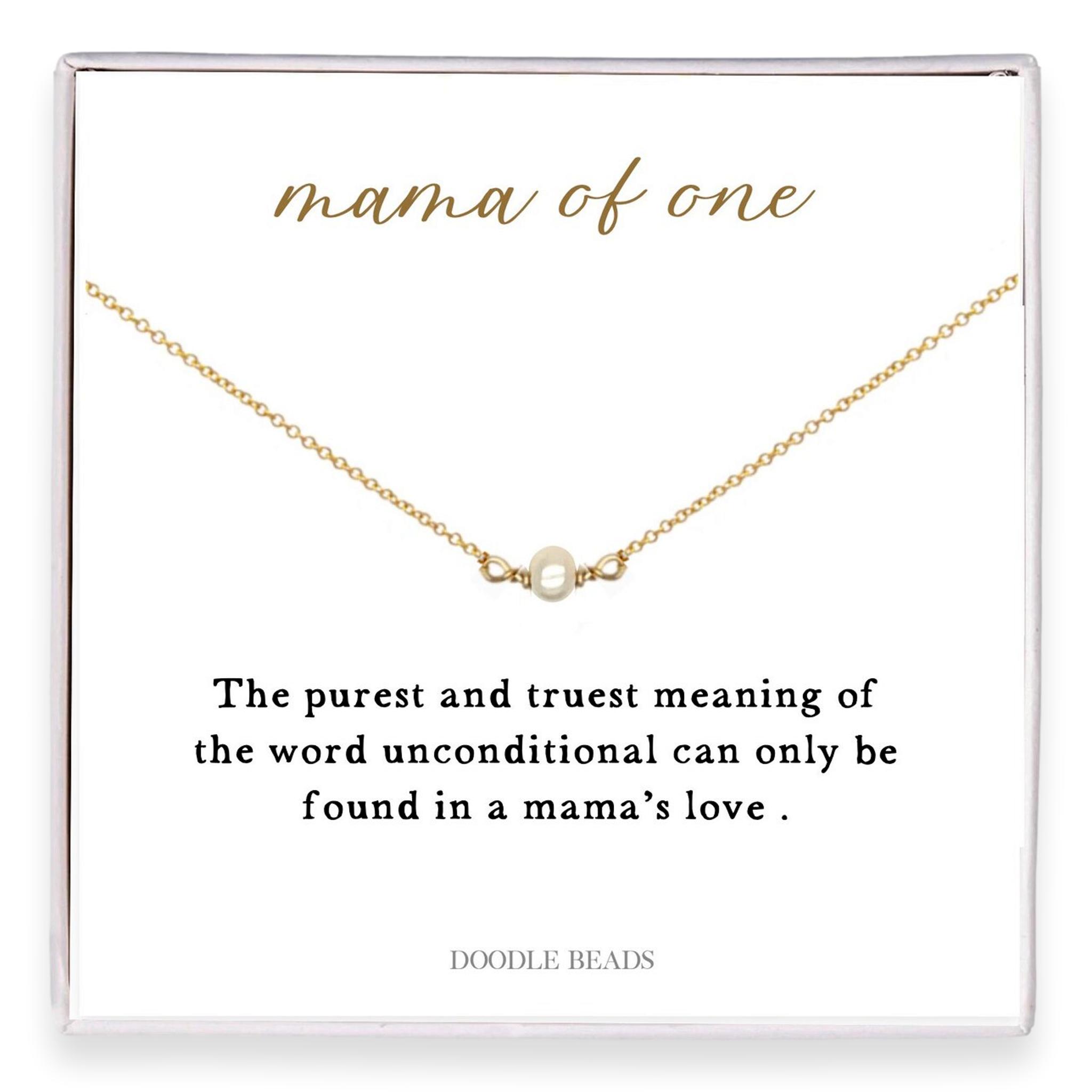 “Mama of One�?Freshwater Pearl Necklace �?A Gift Of Unconditional Love