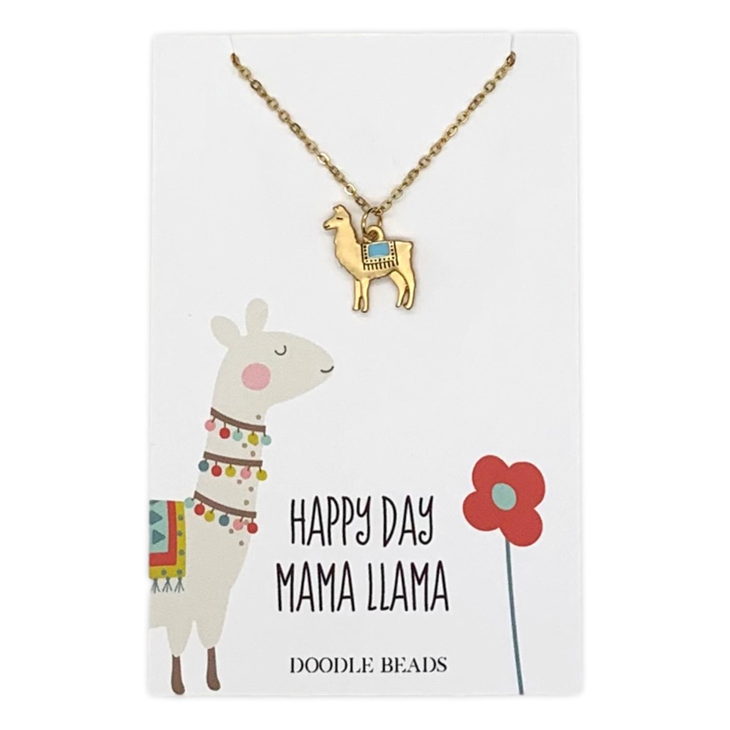 Llama Necklace, Happy Day Mama Llama