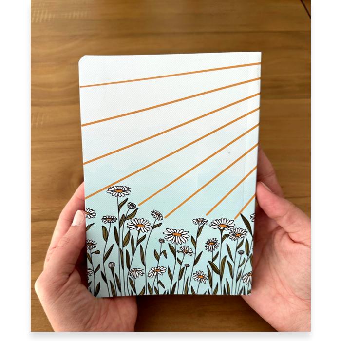 Look Unto Christ 2025 LDS Youth Theme Journal, 5×7, Cute Daisy Sun Design