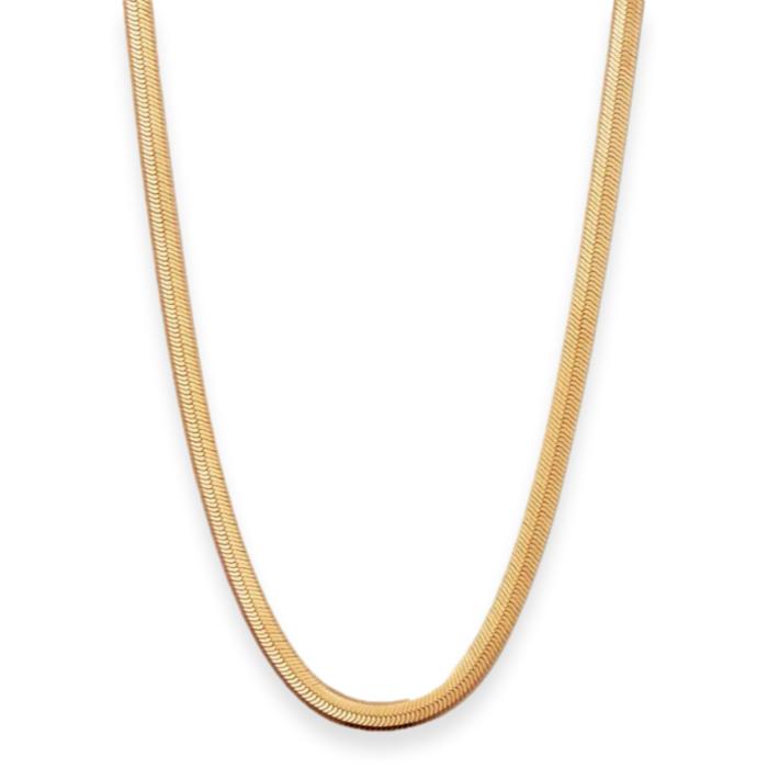 18k Gold Herringbone Graduation Necklace With Inspirational Quote Card