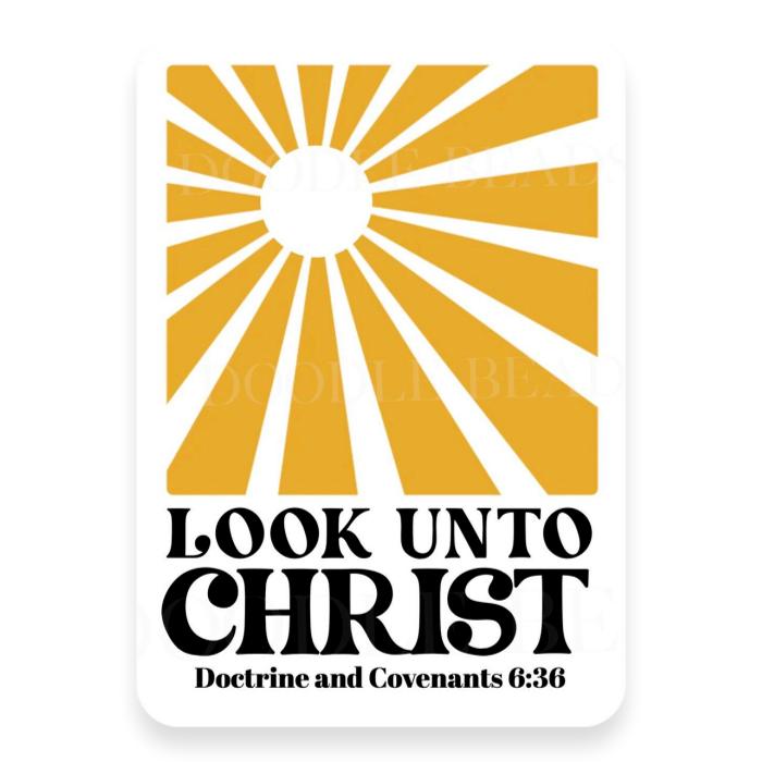 Look Unto Christ 2025 LDS Youth Theme Vinyl Stickers