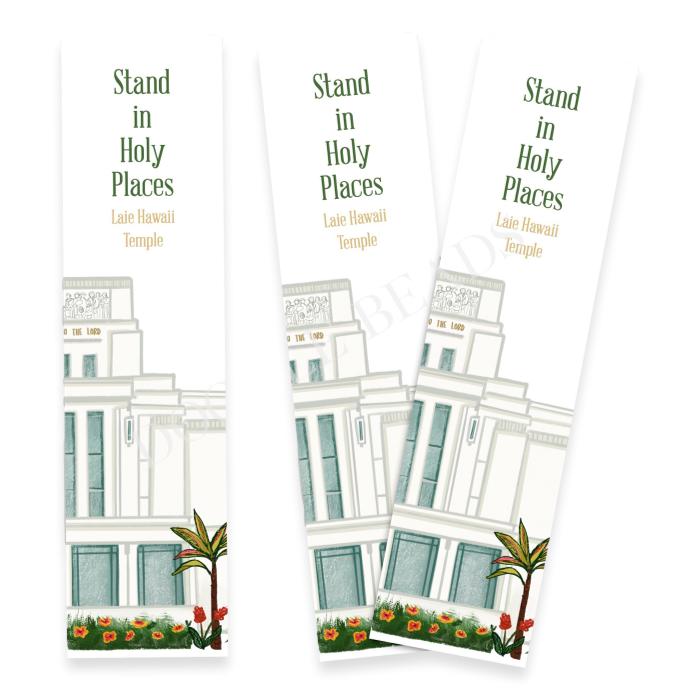 Laie Hawaii Temple Print, Watercolor Art, 5×7, 8×10 and Bookmarks