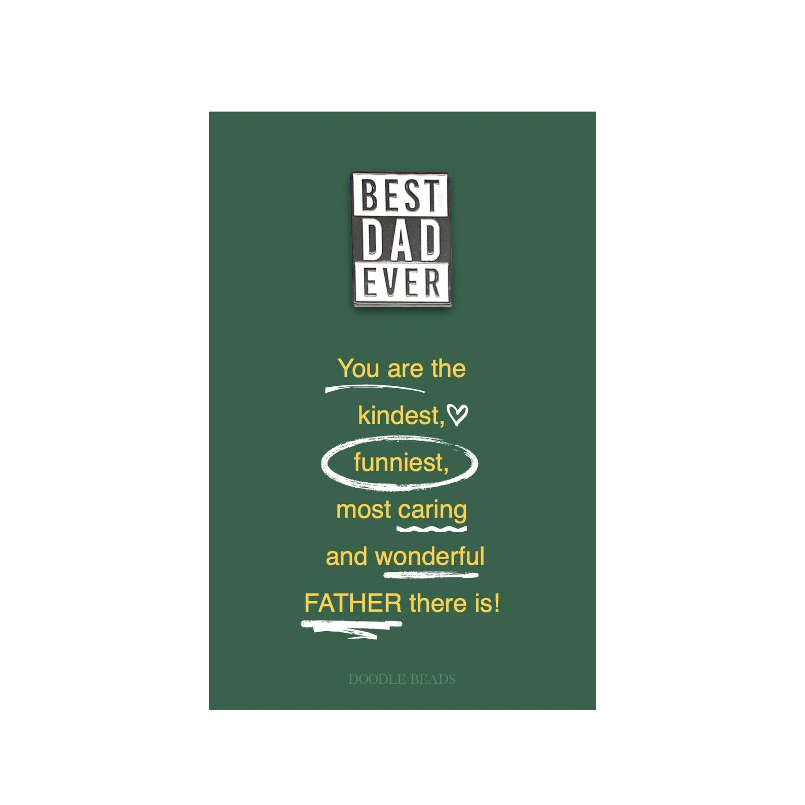 Best Dad Ever Enamel Pin and Father’s Day Card Gift Set