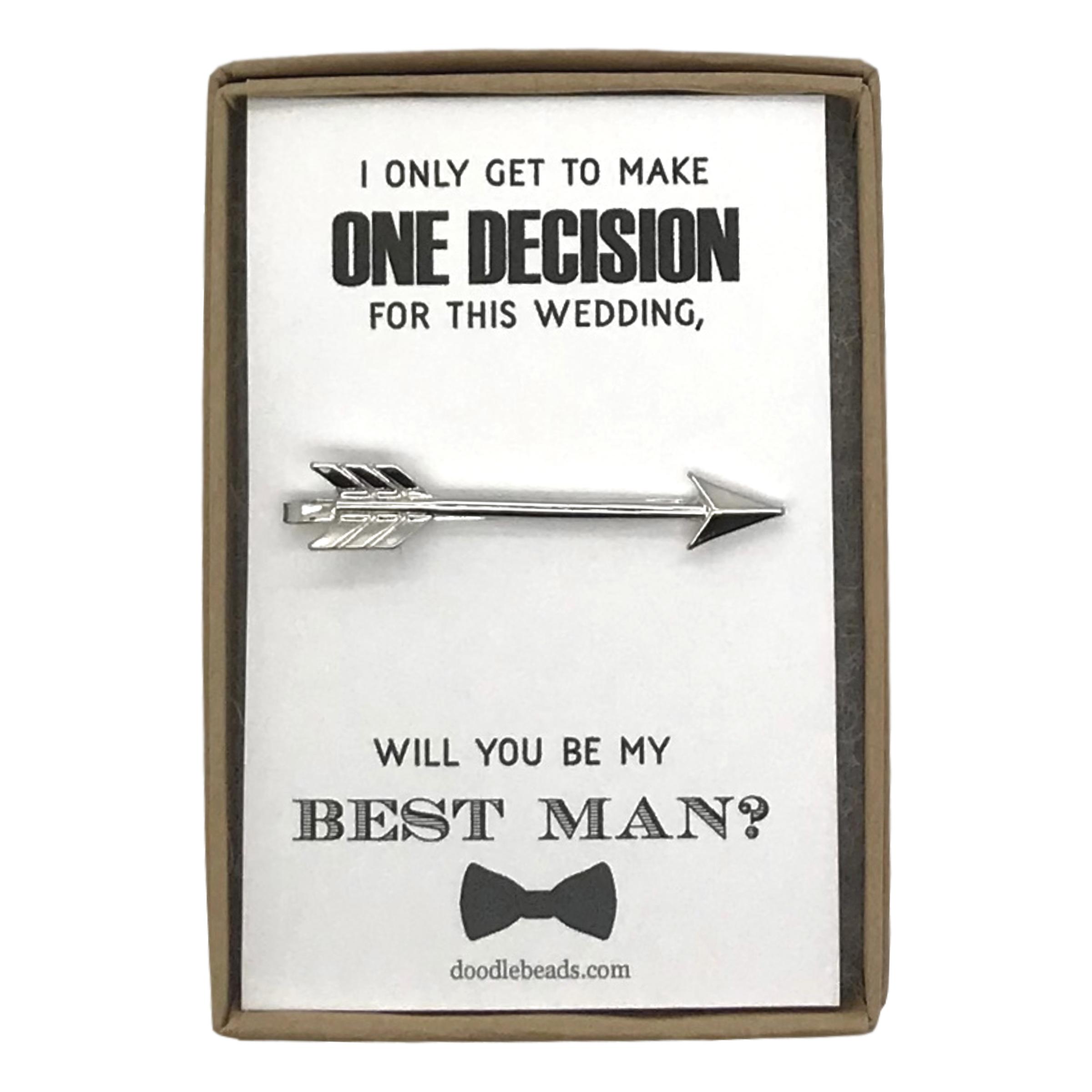 Arrow Tie Bar, One Decision �?Best Man Proposal