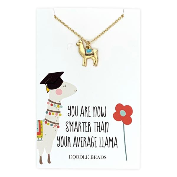Llama Graduation Necklace, You Are Now Smarter Than Your Average Llama