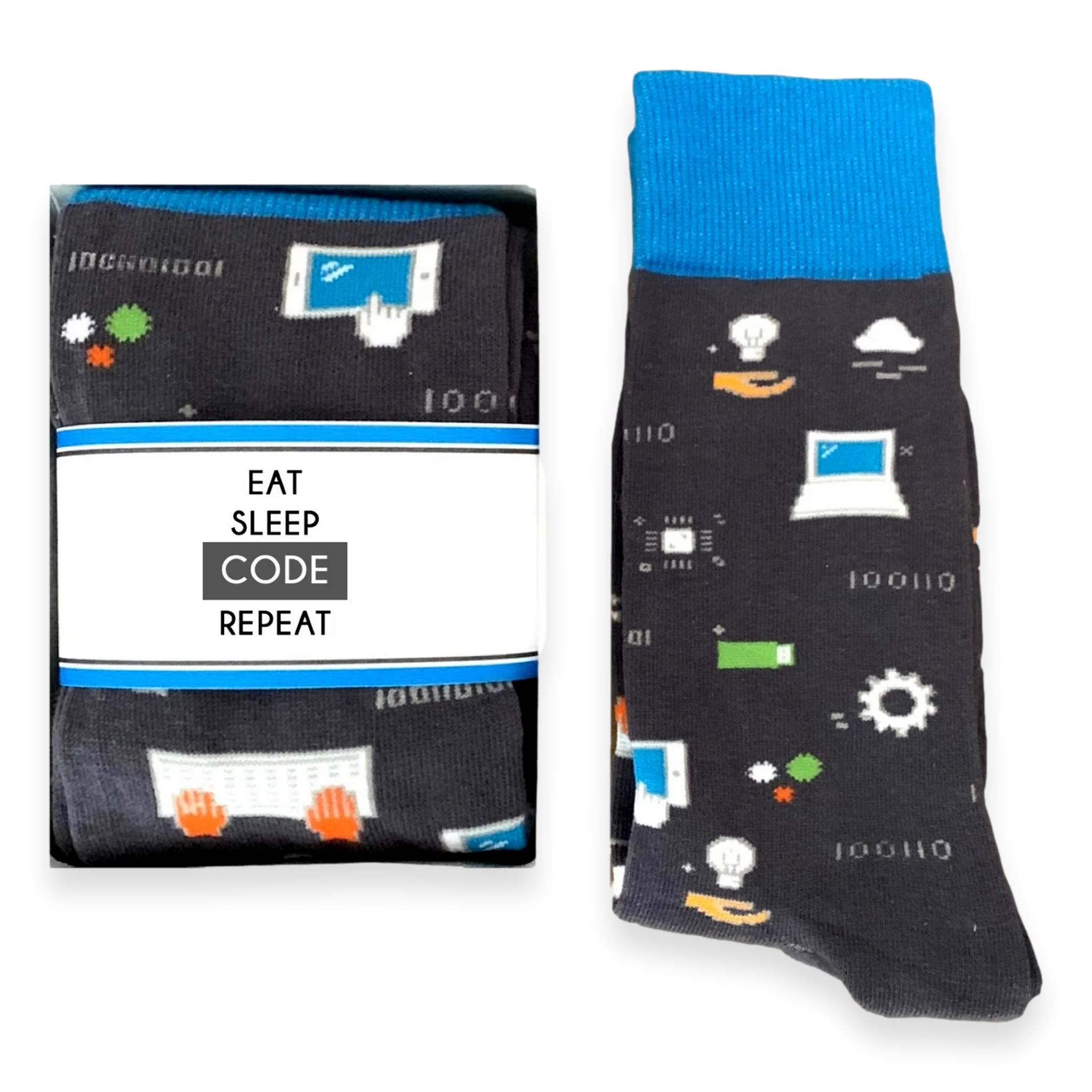 Computer Novelty Socks, Code it in Style