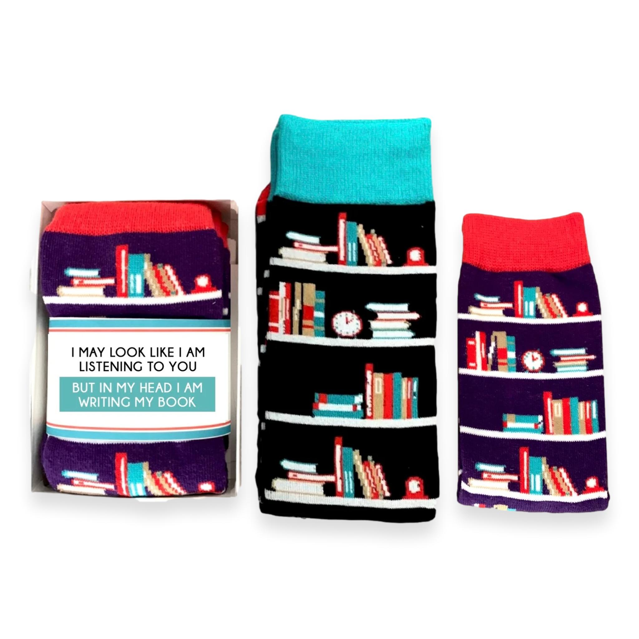 Bookshelf Socks, Write In Style