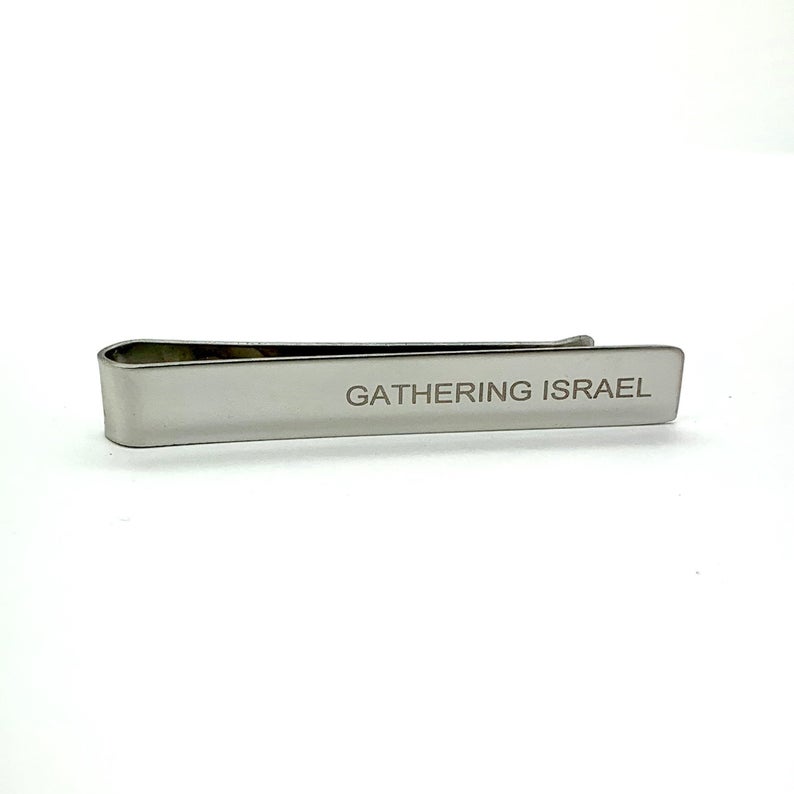 Gathering Israel Tie Bar, Missionary Greeting Card and Gift