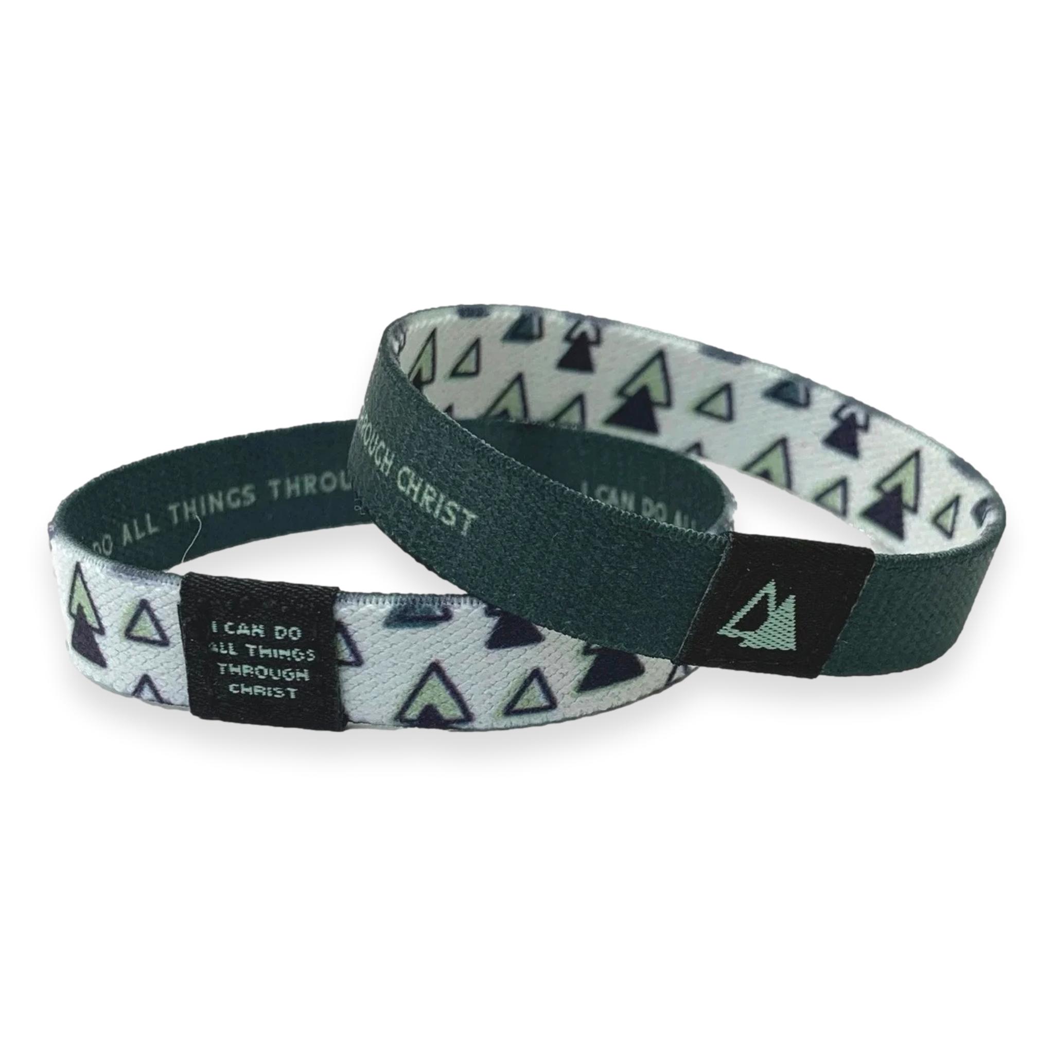 I Can Do All Things Through Christ Wristband Bracelet,  Mountain