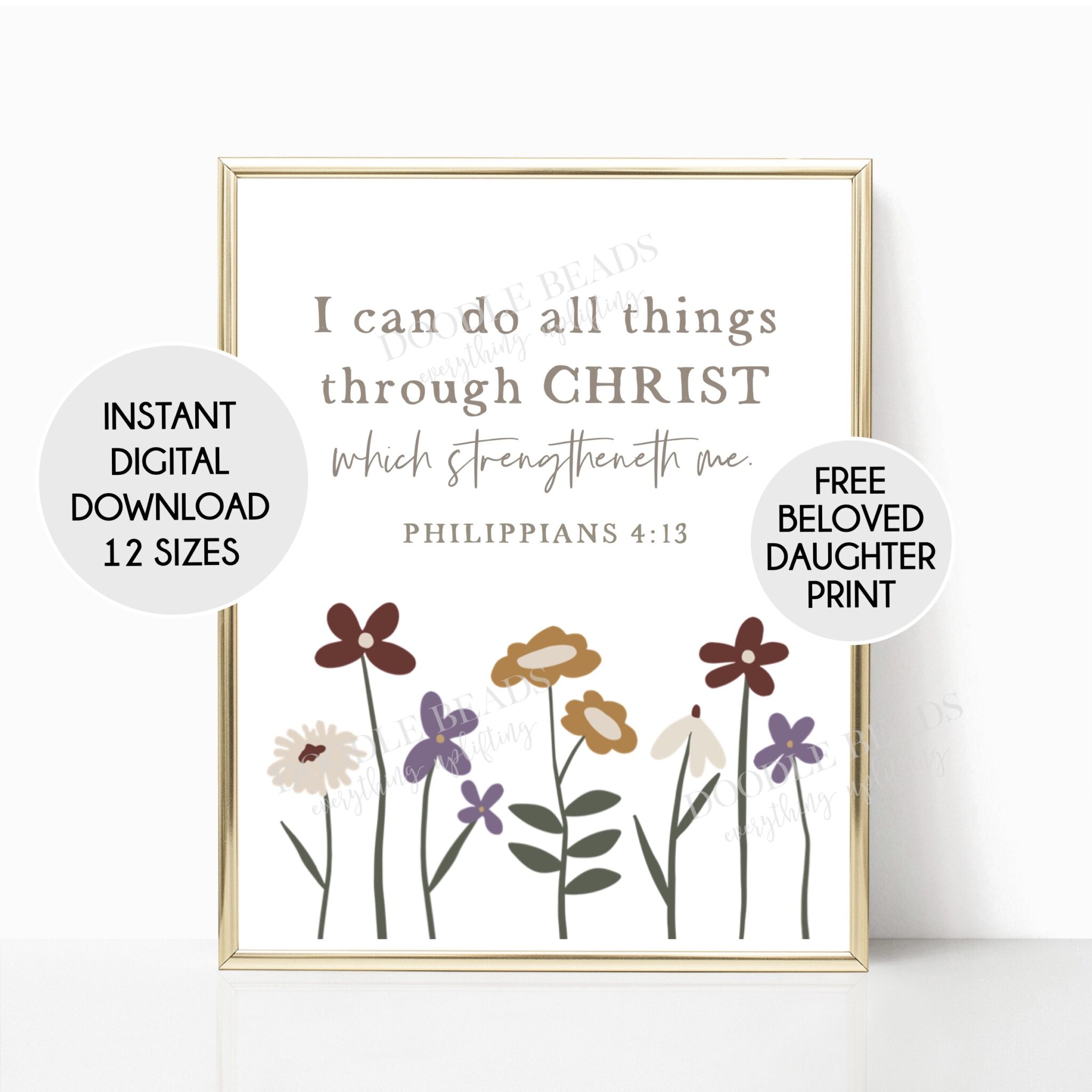 2023 Youth Theme Prints, I can do all things through Christ, Instant Digital Download