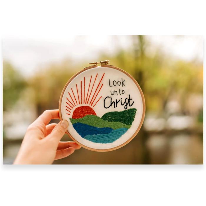 2025 LDS Youth Theme Look Unto Christ Embroidery Kit