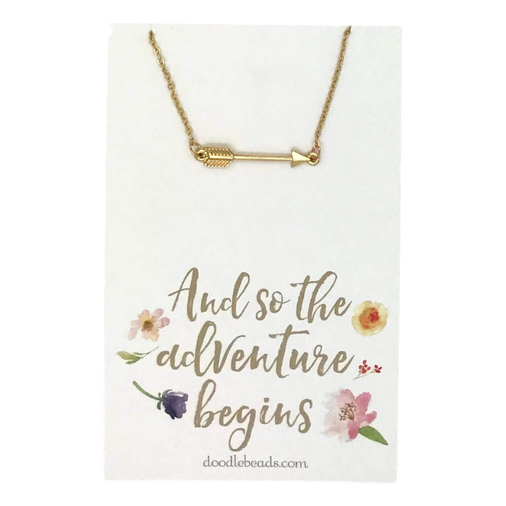 And So The Adventure Begins Arrow Necklace