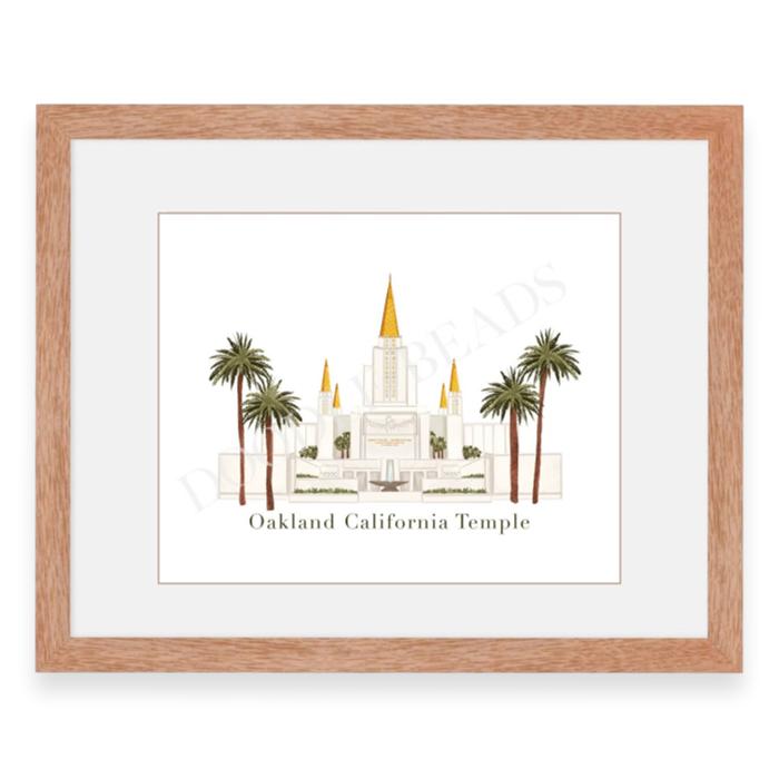 Oakland California LDS Temple Print, Watercolor Art, 8×10, 5×7, Bookmark