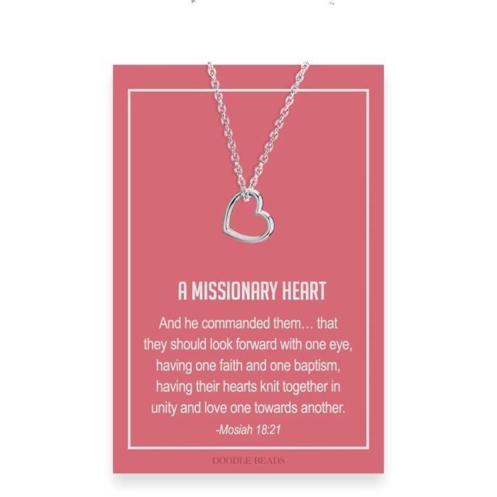 Missionary Heart, Floating Heart Necklace