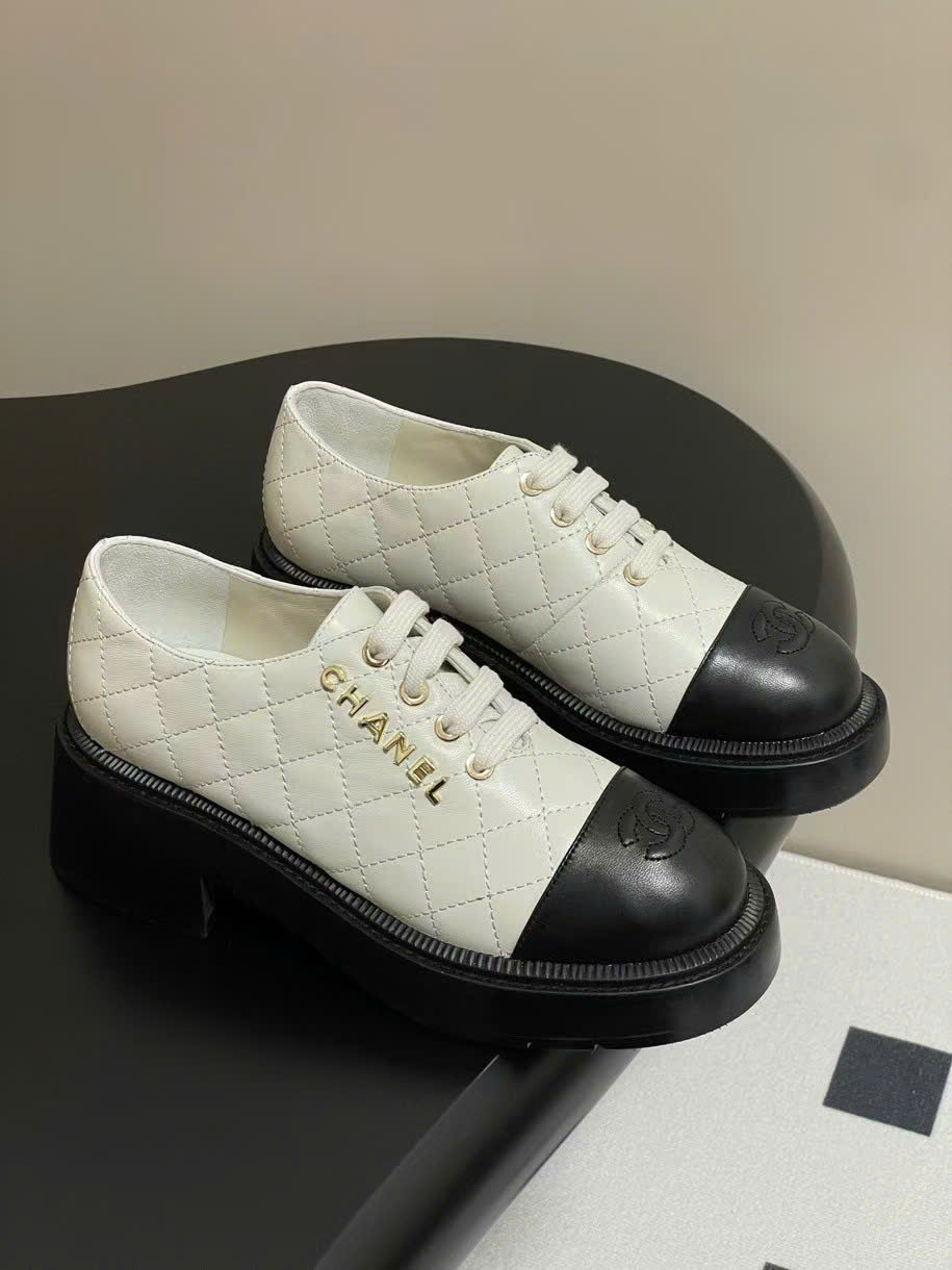 (1:1 replica) Chanel C Logo Oxfords Women s Shoes