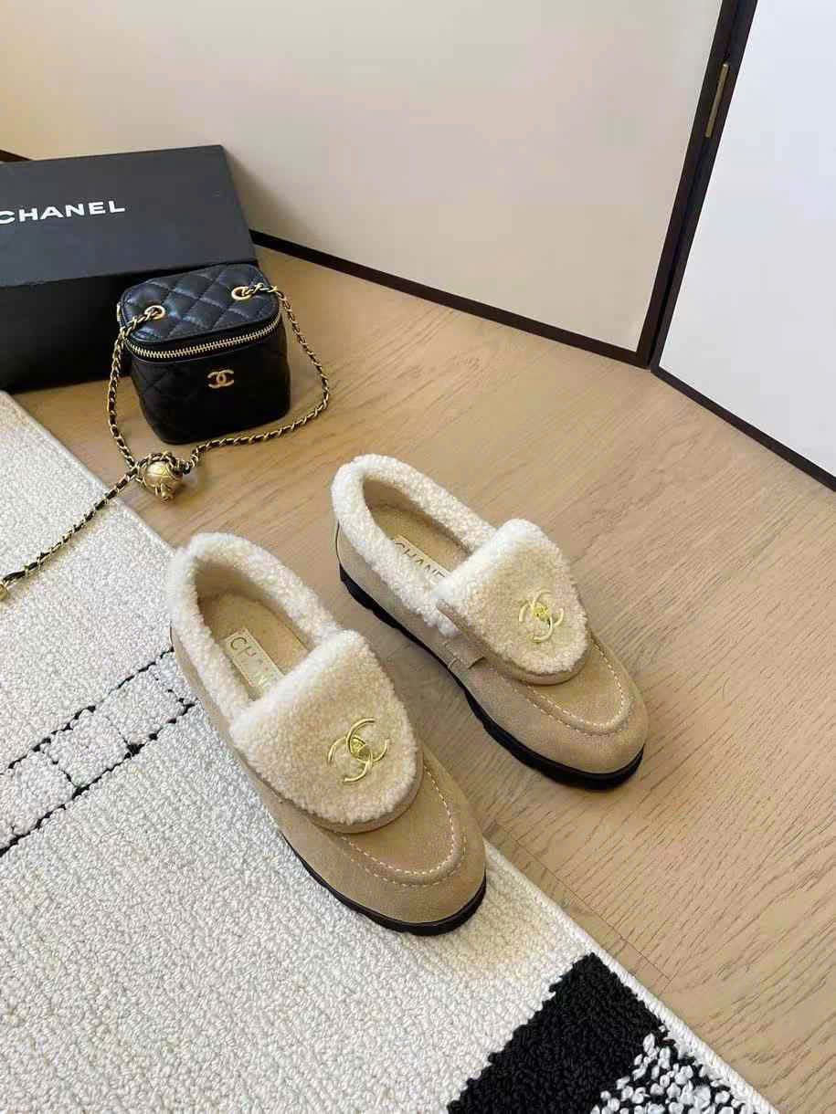 (1:1 replica) Chanel Classic Wool Shoes