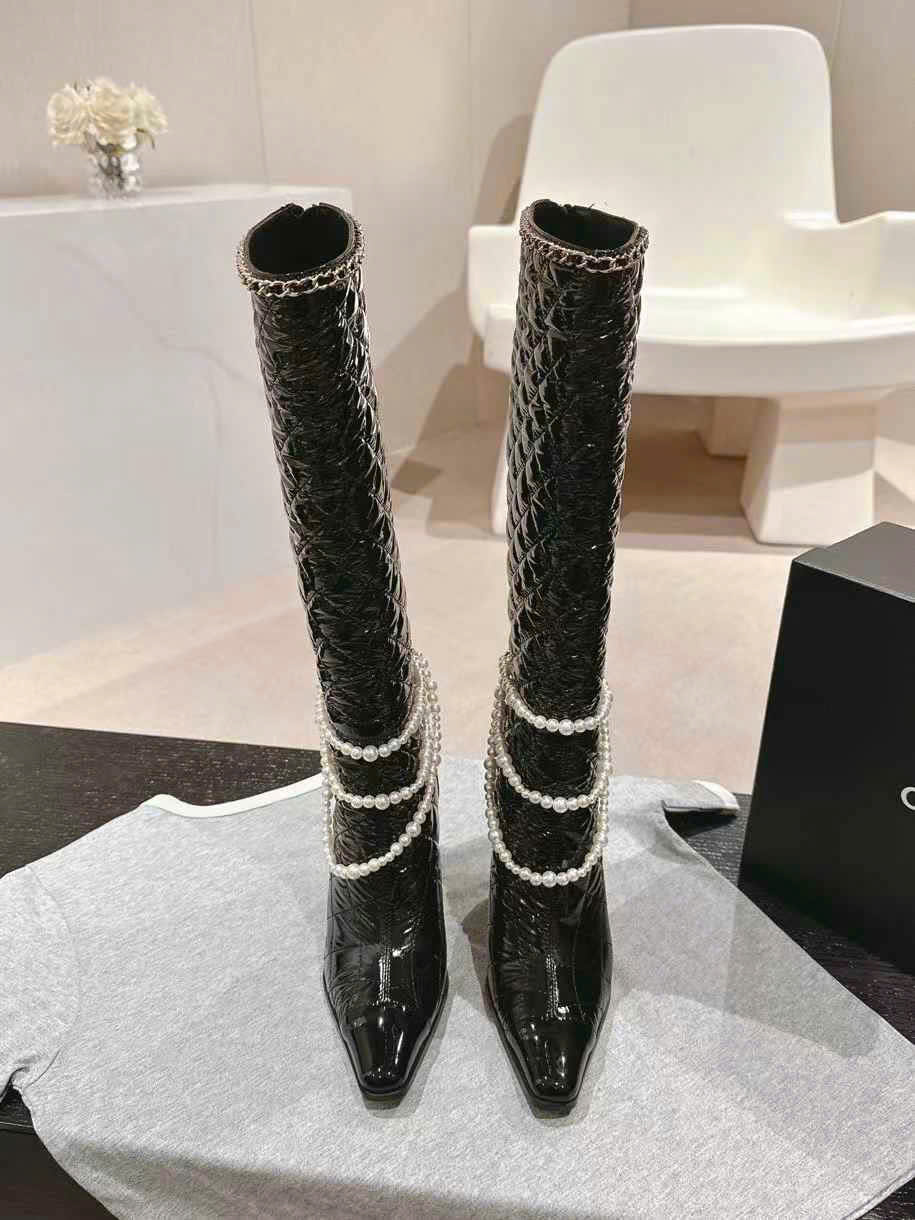 (1:1 replica) Chanel Vintages Leather Boots