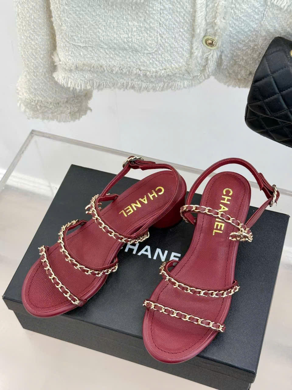 (1:1 replica) Chanel Leather Women s Sandals