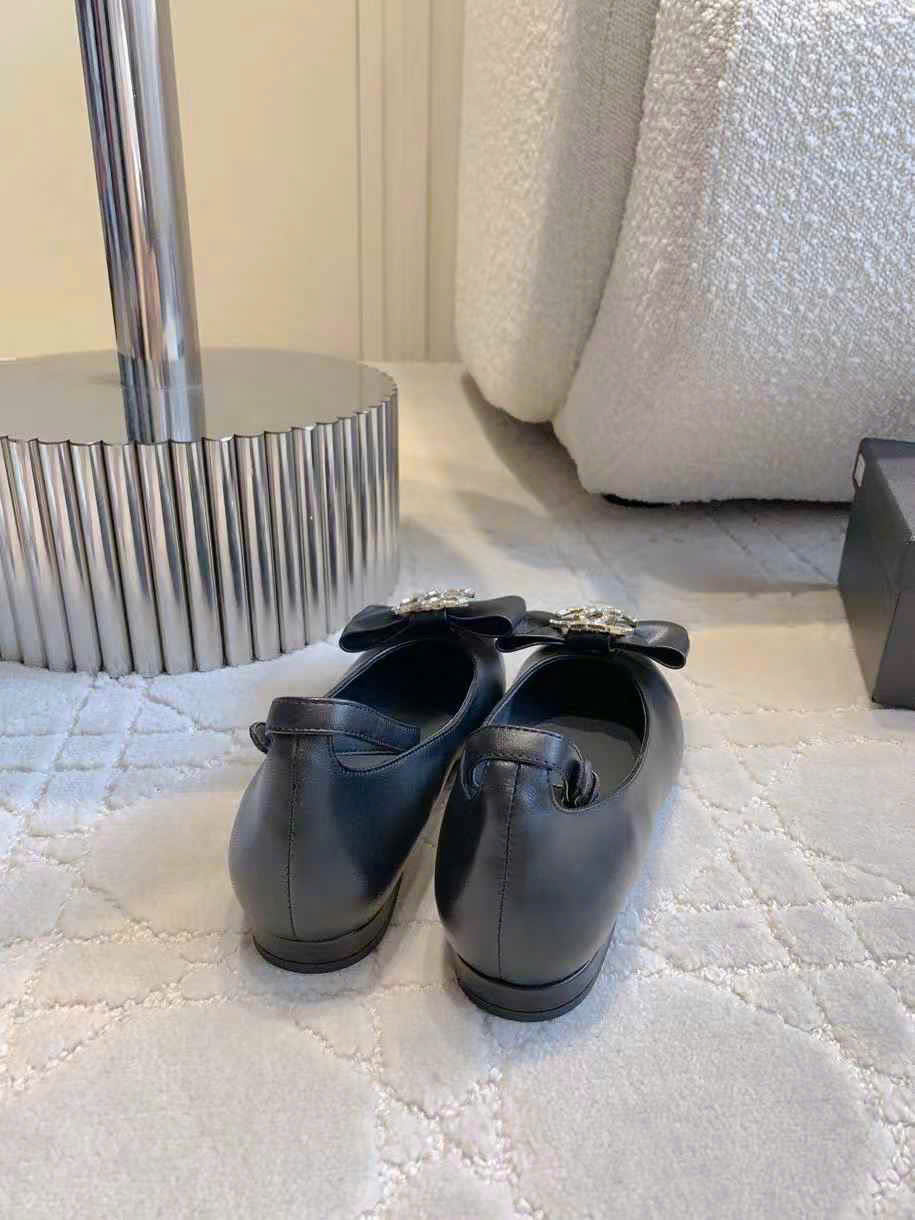 (1:1 replica) Chanel Leather Ballets Shoes