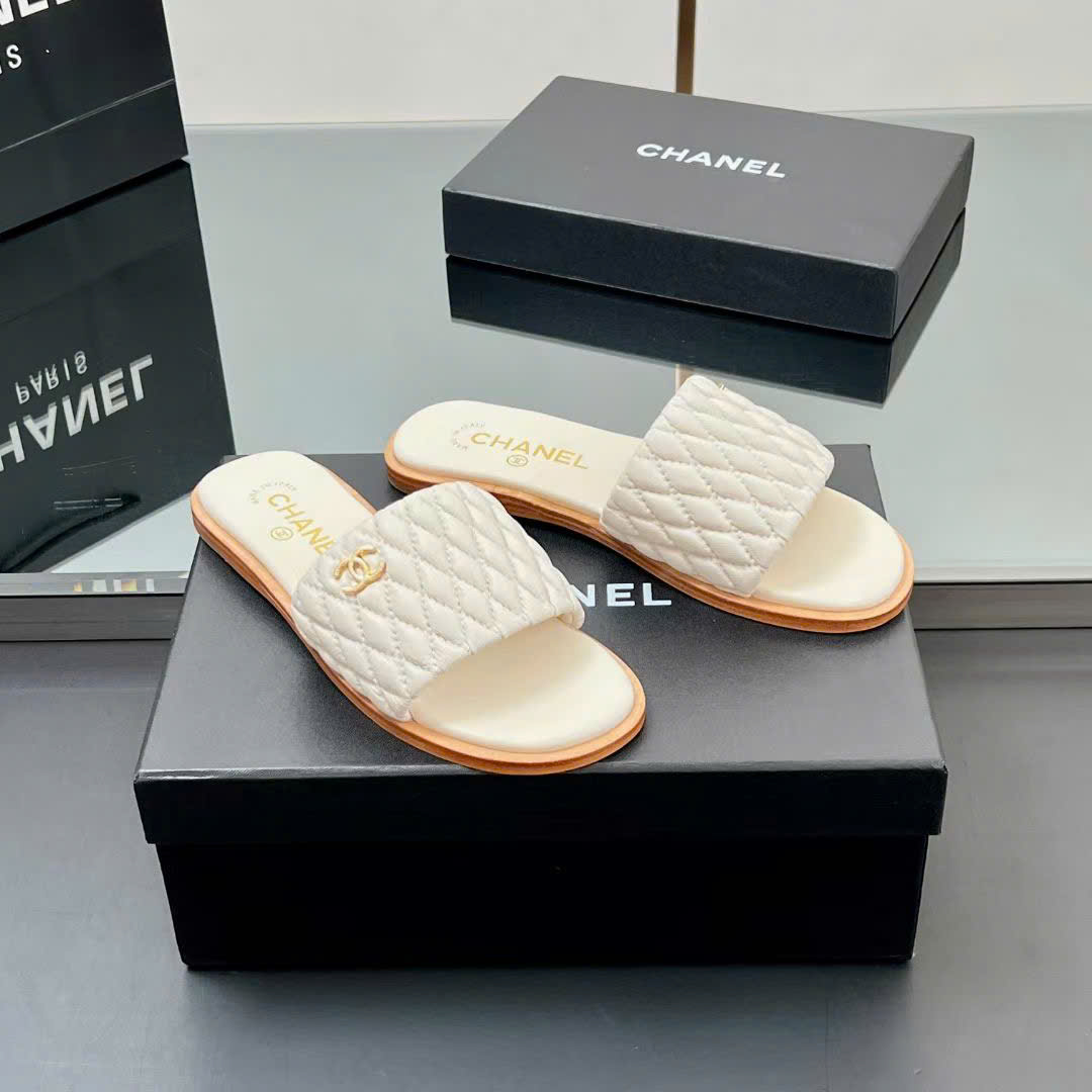 (1:1 replica) Chanel CLogo Women s Slides New Arrivals