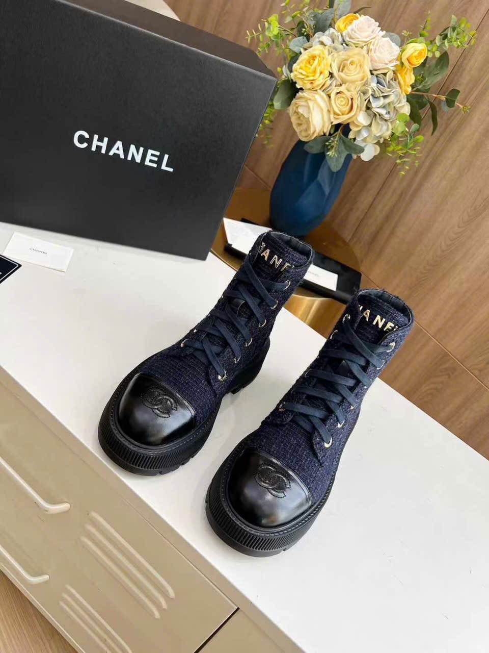 (1:1 replica) Chanel Platform Martin Boots