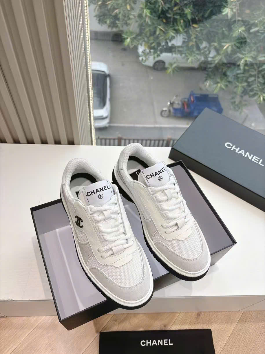 (1:1 replica) Chanel C Logo Women s Sneakers Shoes