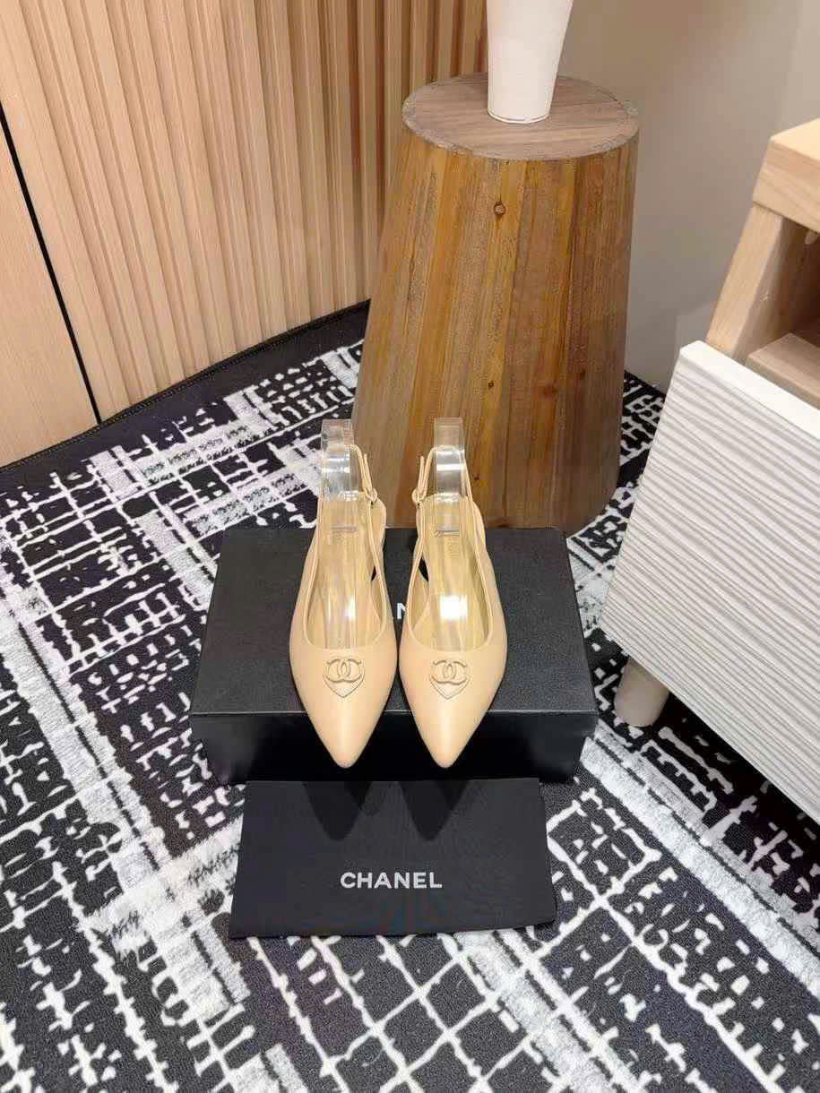 (1:1 replica) Chanel Singback Leather Shoes