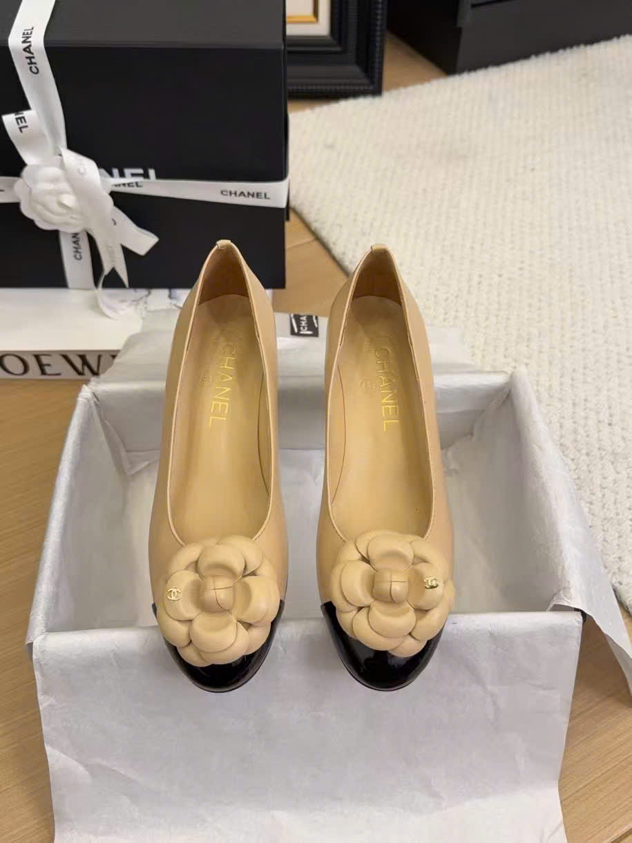 (1:1 replica) Chanel Vinatges Monogram Women s Shoes 5cm