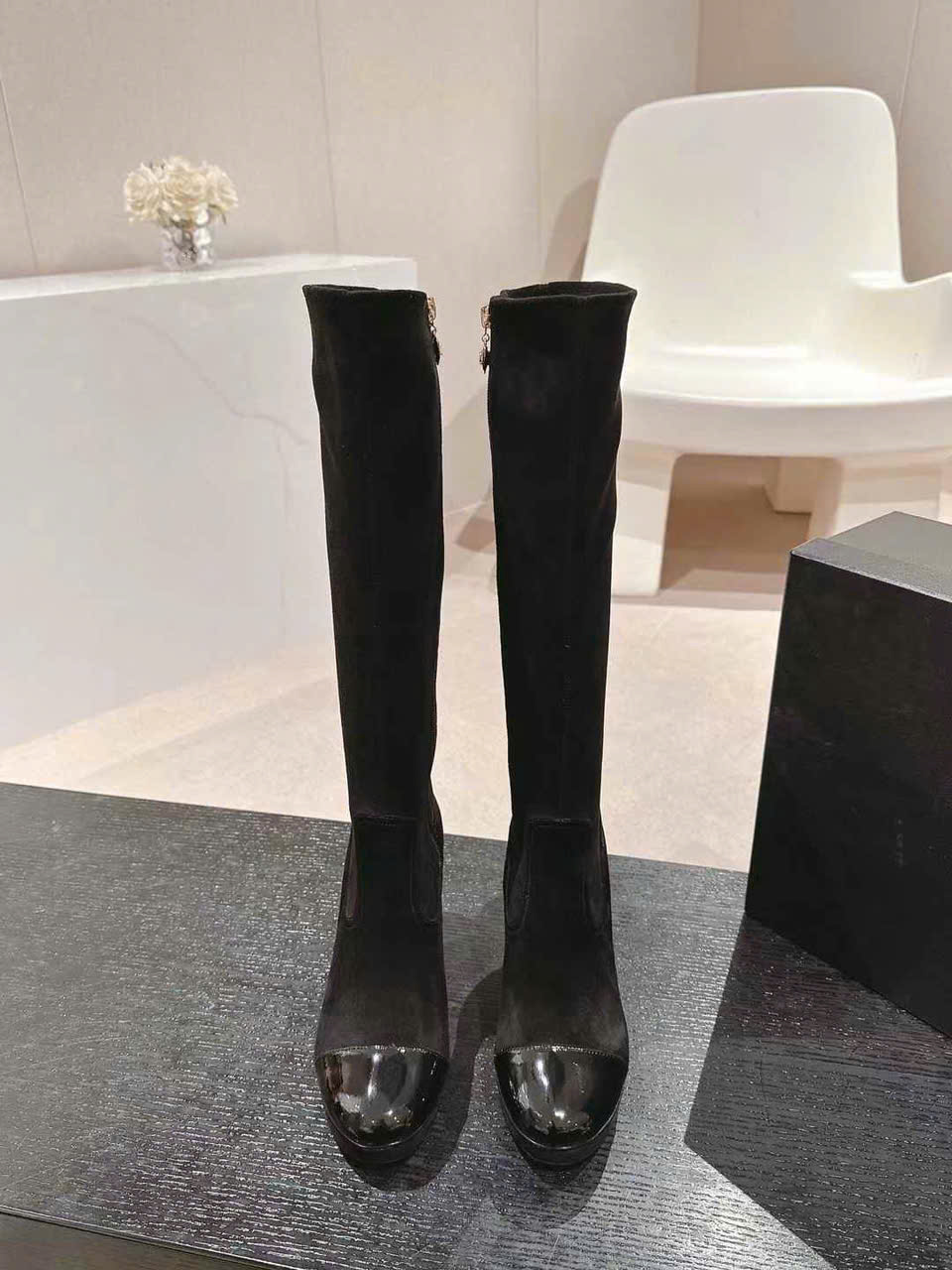 (1:1 replica) Chanel Suede Leather Boots