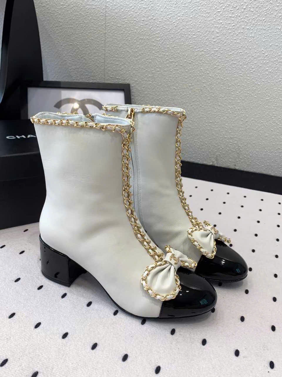(1:1 replica) Chanel Vintages Leather Boots