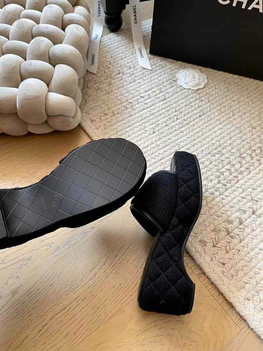 (1:1 replica) Chanel C Logo Women s Sandal 5cm
