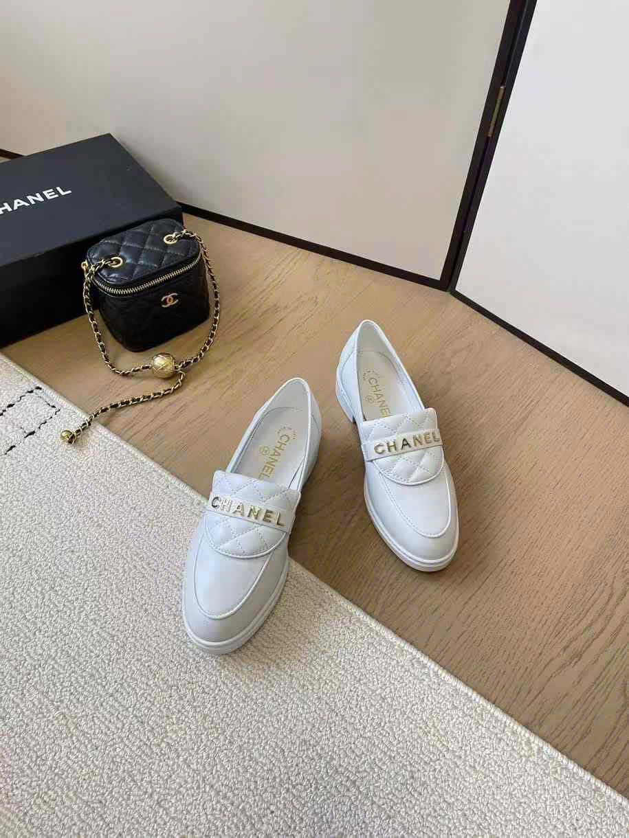 (1:1 replica) Chanel Leather Loafers Shoes
