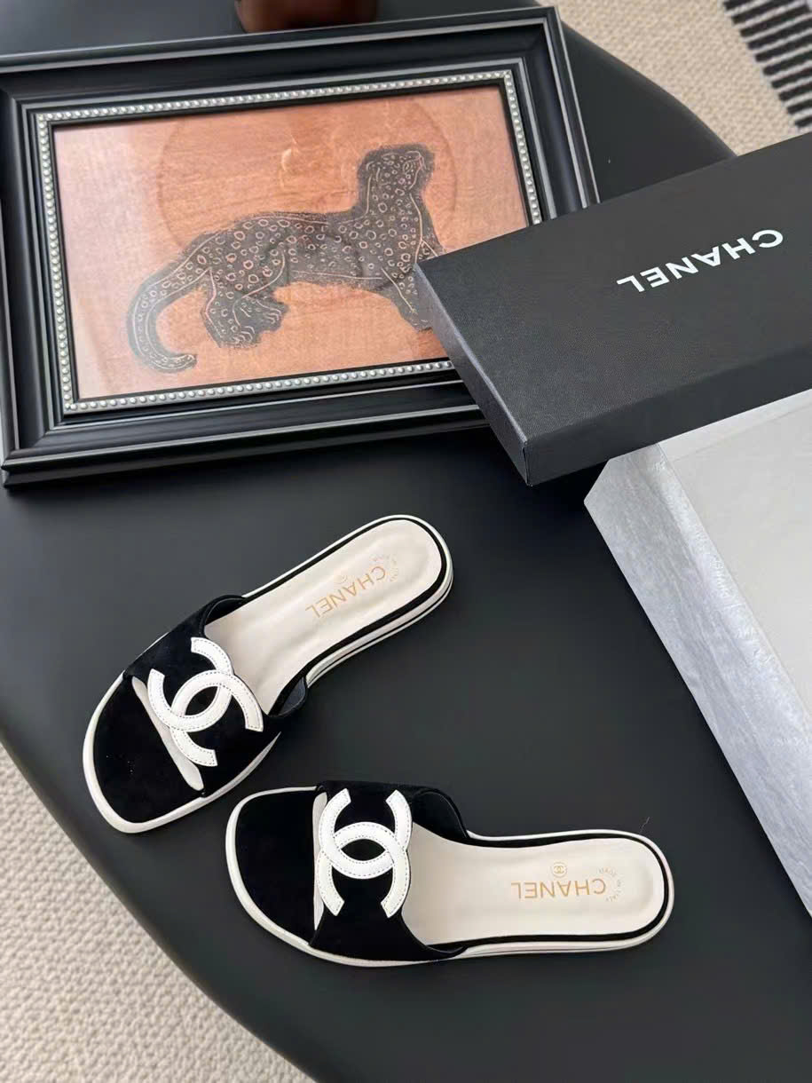 (1:1 replica) Chanel C Logo Wome s Slide