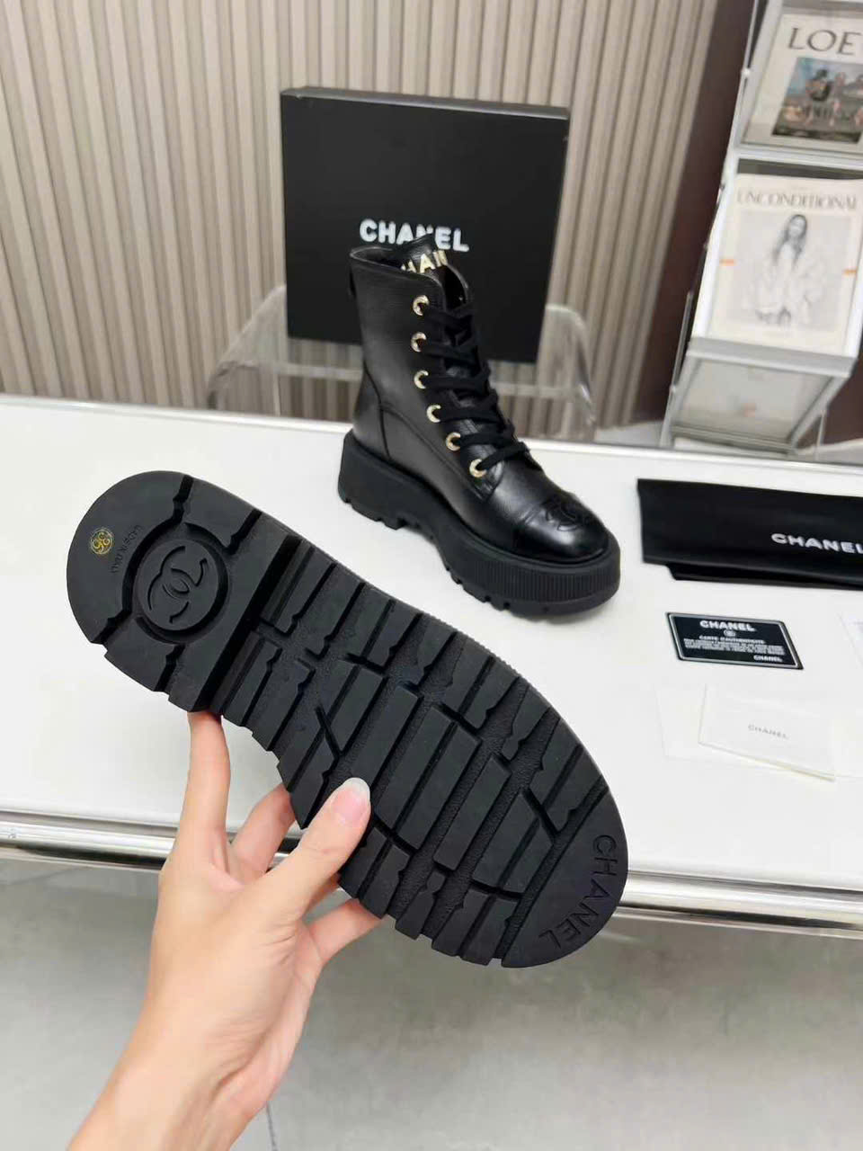(1:1 replica) Chanel Platform Martin Boots