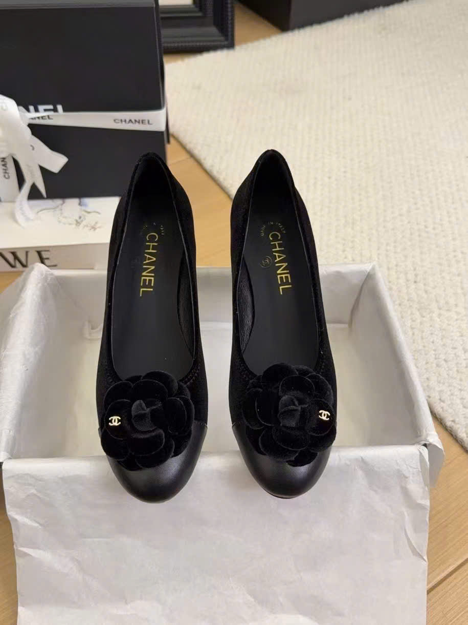 (1:1 replica) Chanel Vinatges Monogram Women s Shoes 5cm