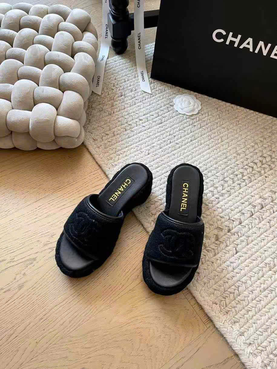 (1:1 replica) Chanel C Logo Women s Sandal 5cm
