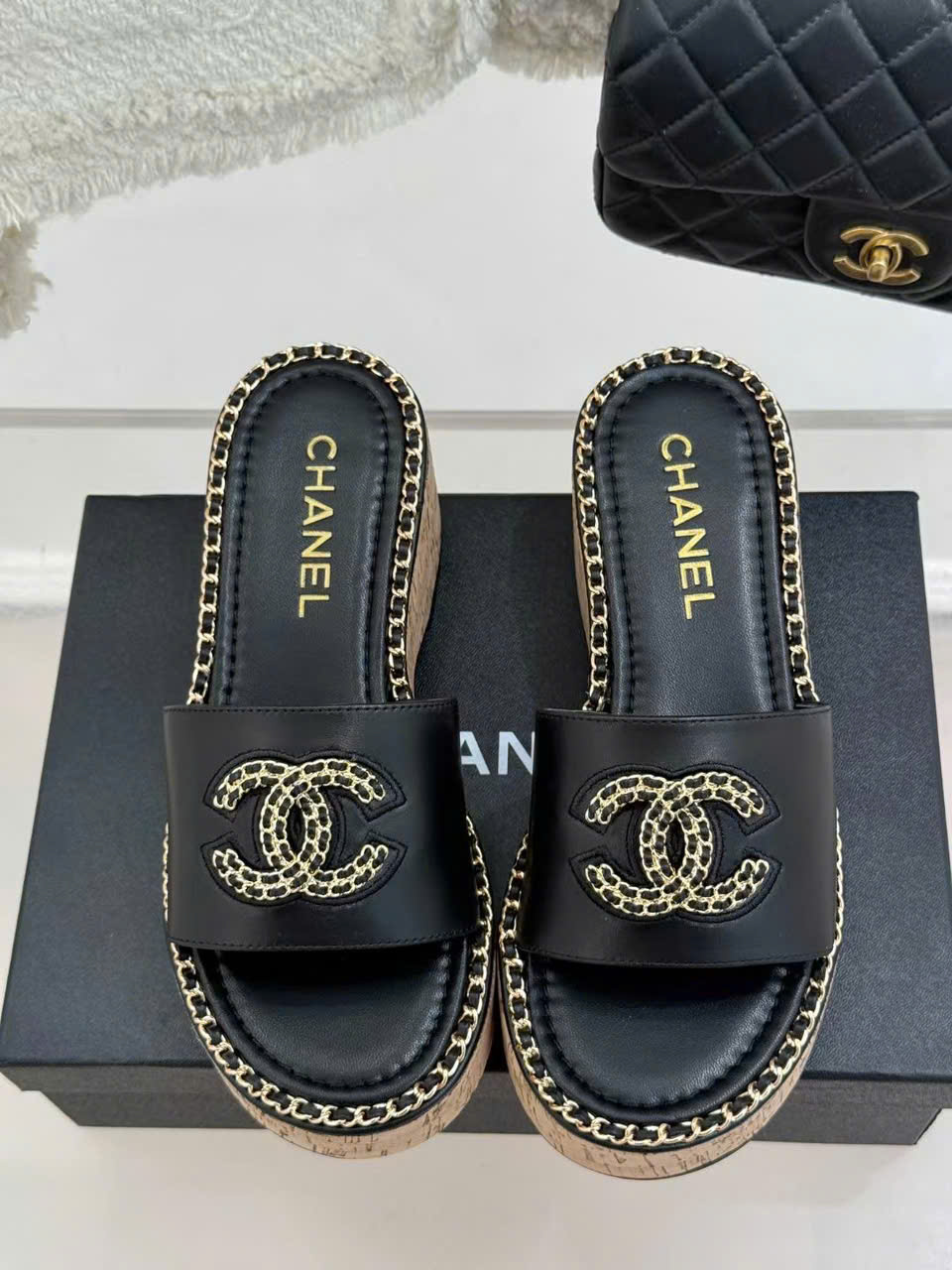(1:1 replica) Chanel C Logo Women s Wedge Sandals New Arrival