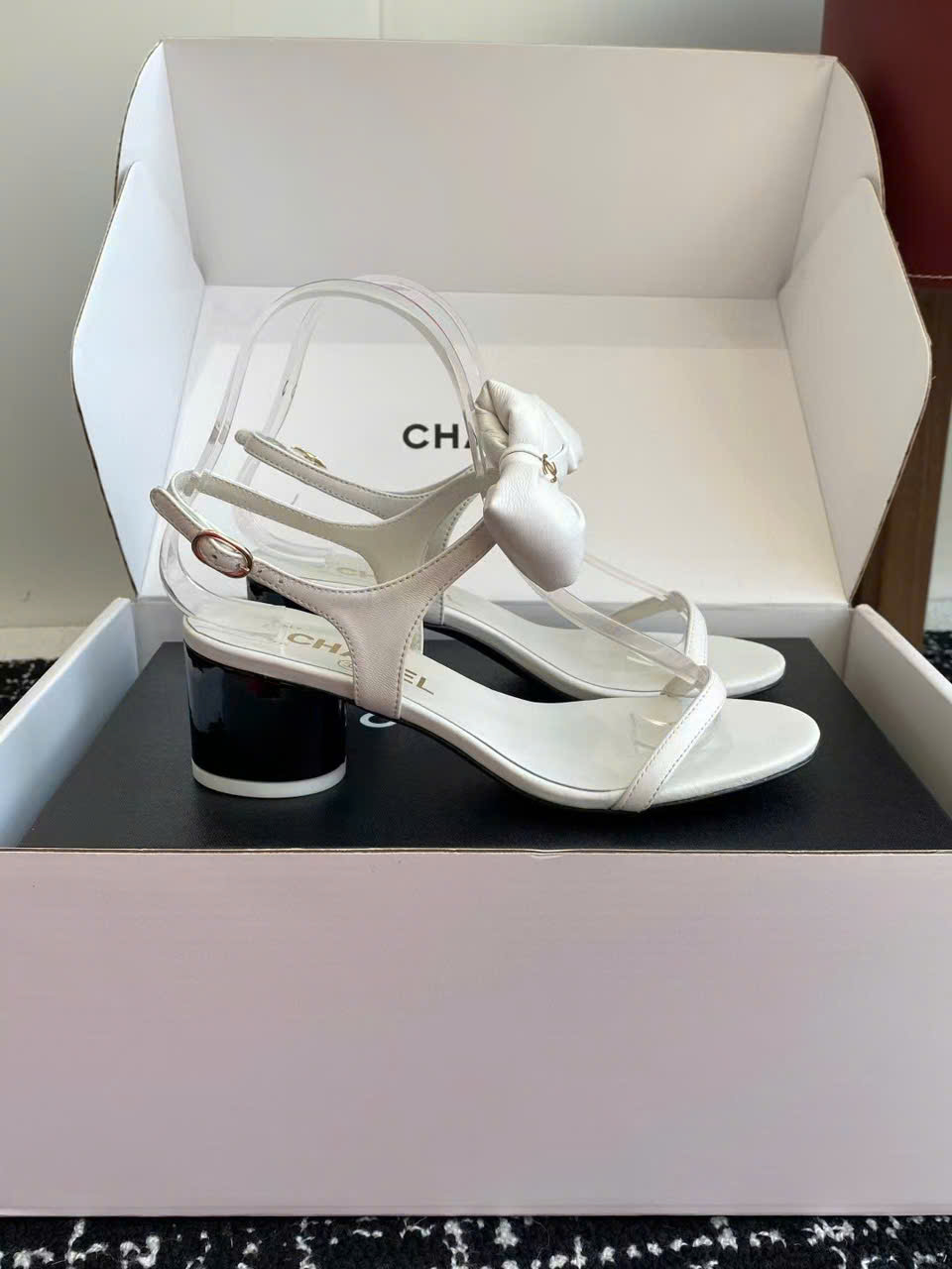 (1:1 replica) Chanel C Logo Vintages Sandals 5cm