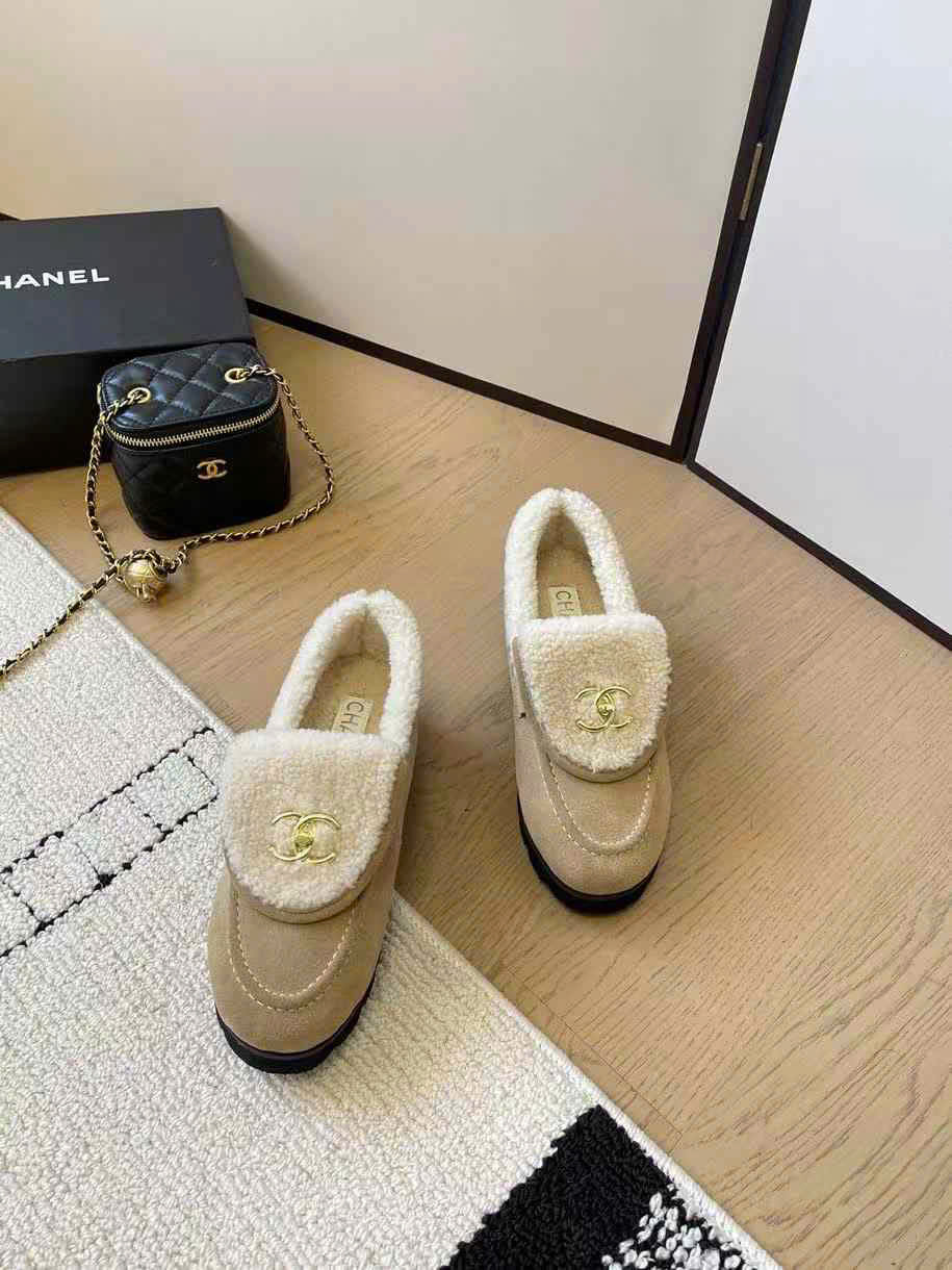 (1:1 replica) Chanel Classic Wool Shoes