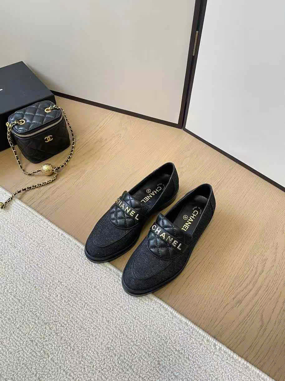 (1:1 replica) Chanel Leather Loafers Shoes