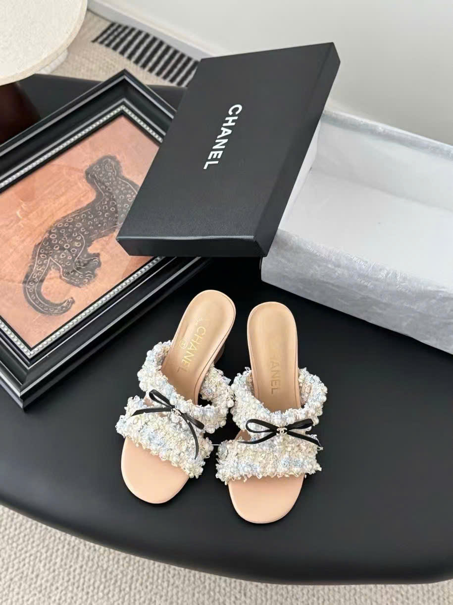 (1:1 replica) Chanel Vintage Women s Sandals 8cm