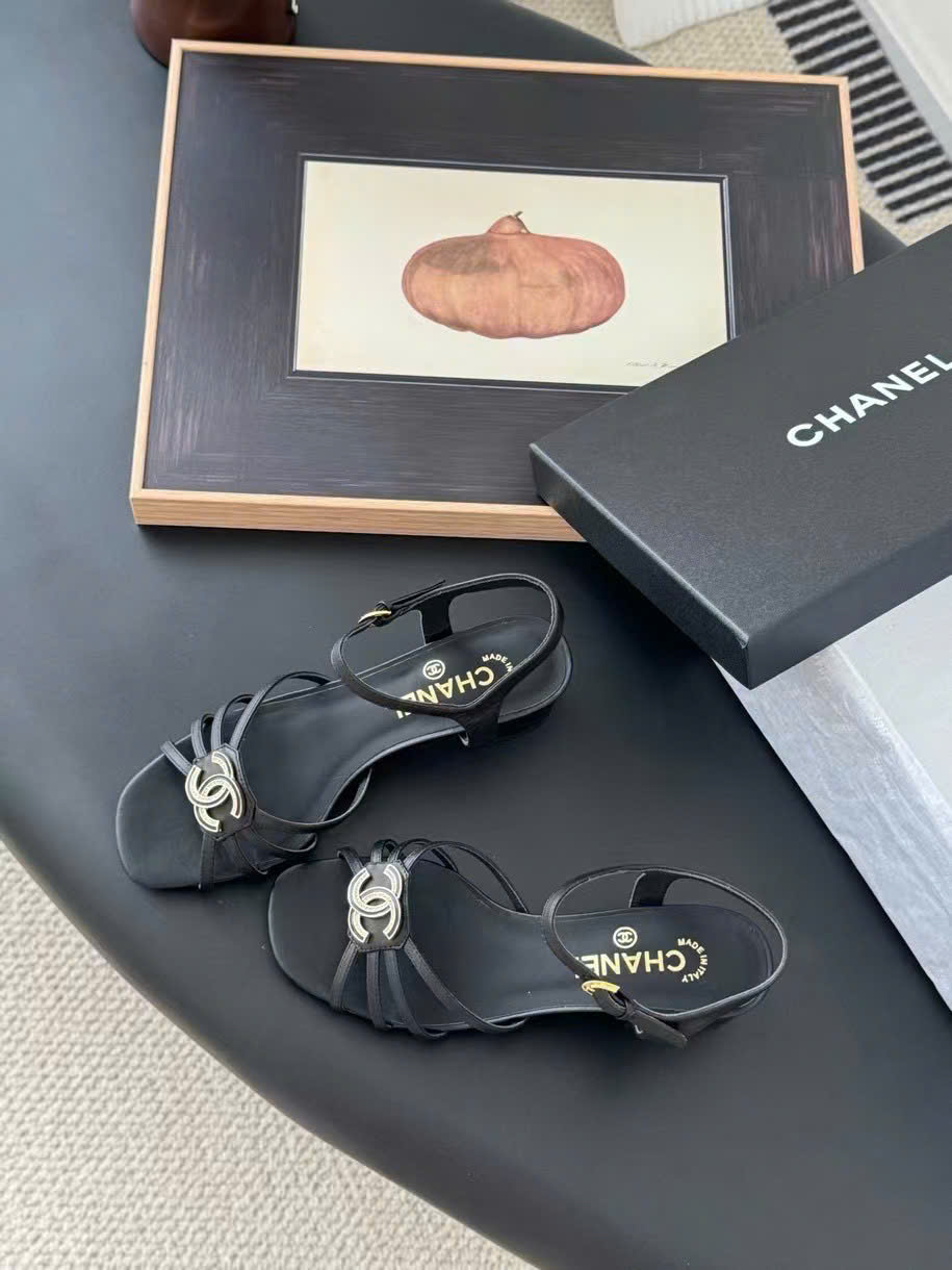 (1:1 replica) Chanel C Logo Women s Sandals 5cm