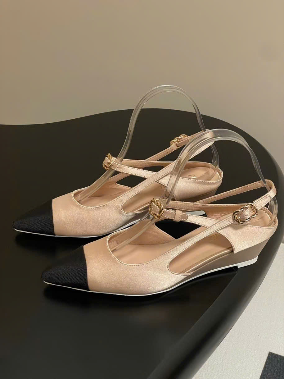 (1:1 replica) Chanel Vintages Slingback Shoes 4.5cm