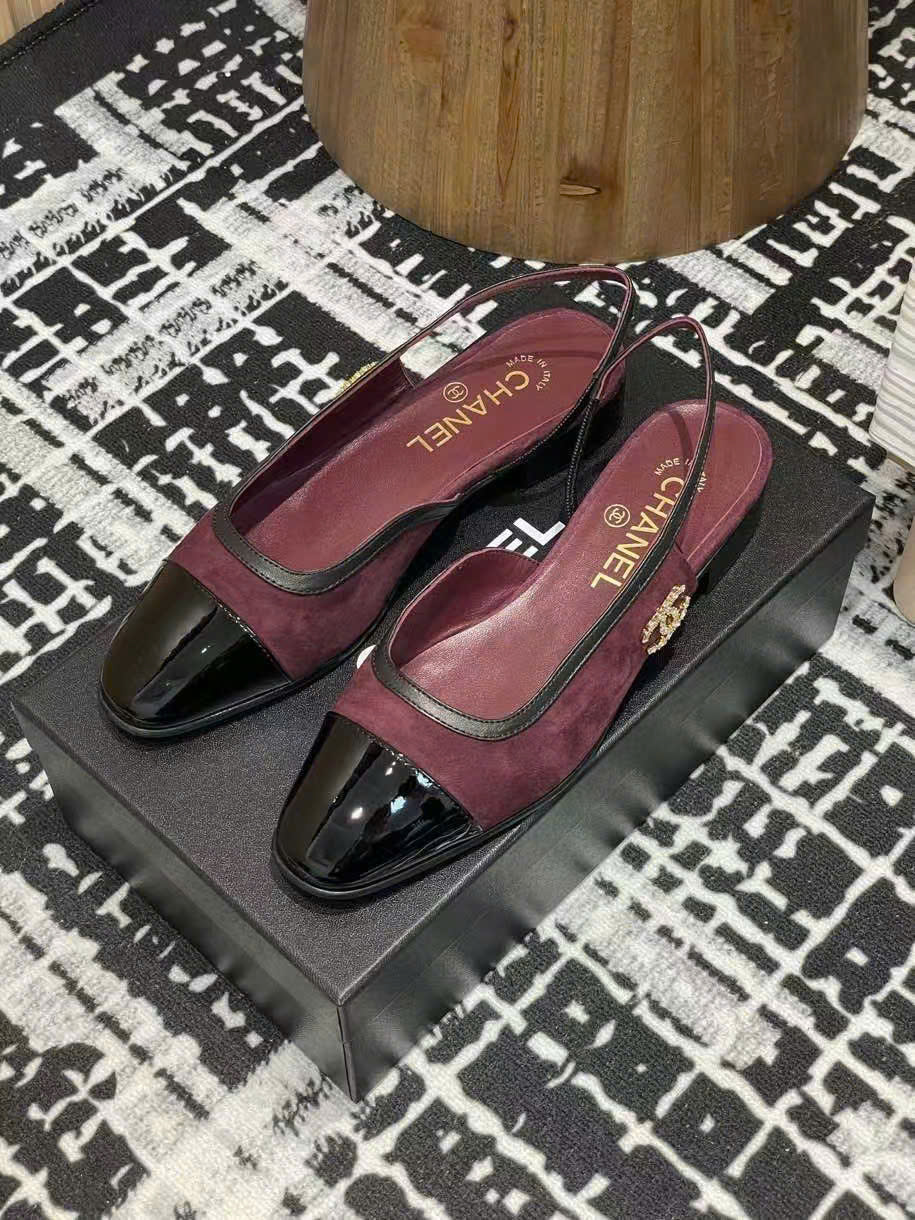 (1:1 replica) Chanel C Logo Women s Slingback Shoes
