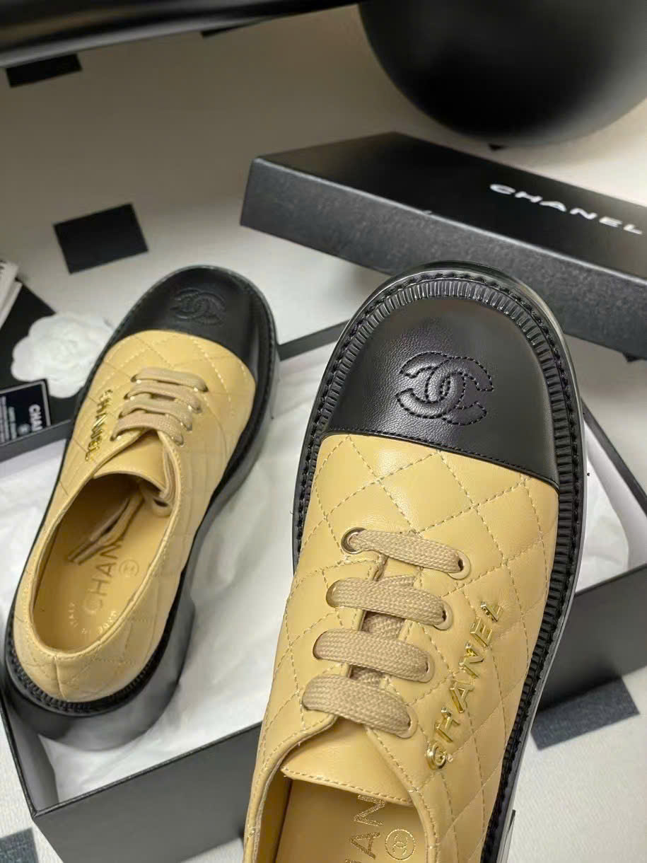 (1:1 replica) Chanel C Logo Oxfords Women s Shoes